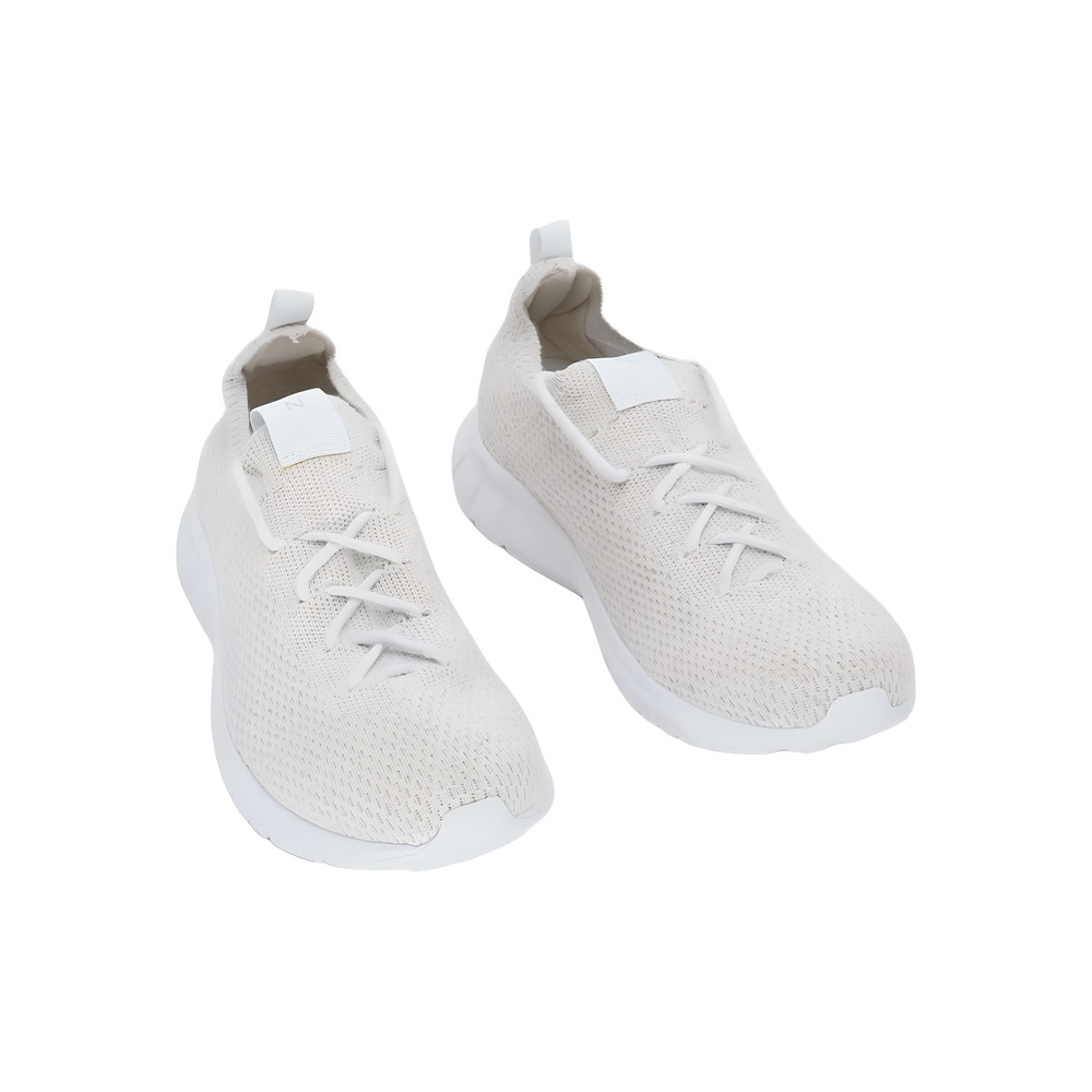 Nisolo Women's Athleisure Eco-Knit Sneaker, Linen Size 8.5M